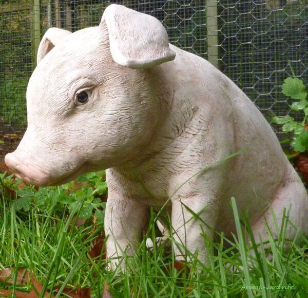 Cochon rose assis – Image 3